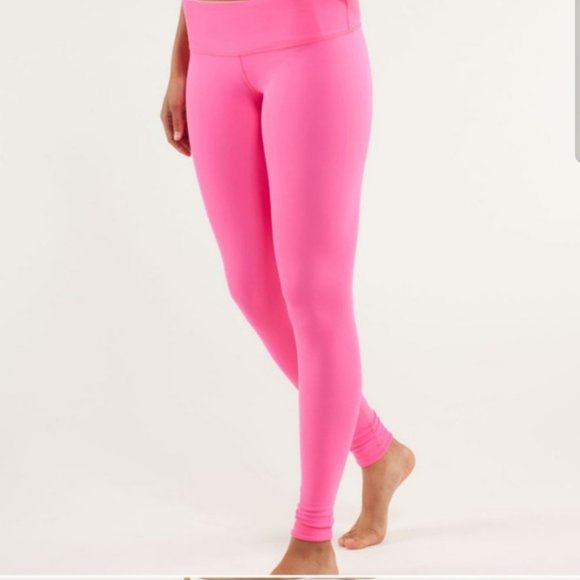 lululemon athletica Pants - Lululemon pink reversible yoga pants soft pink